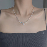 Heart Pendant Necklace For Women Clavicle Chain Choker Jewelry