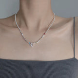 Heart Pendant Necklace For Women Clavicle Chain Choker Jewelry