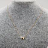 Heart-shaped Pearl Stainless Steel Necklace for Women