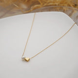 Heart-shaped Pearl Stainless Steel Necklace for Women
