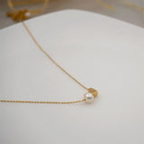 Heart-shaped Pearl Stainless Steel Necklace for Women