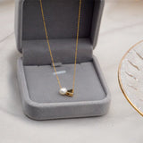Heart-shaped Pearl Stainless Steel Necklace for Women