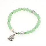 6mm Round Morganite Agate Jasper Picture Bracelet