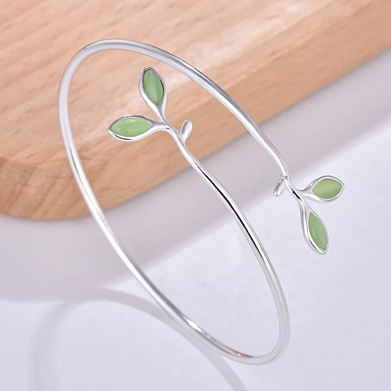 Opal Burgeon 925 Silver Bangle For Women Gift