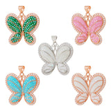Pink Shell Butterfly Charms Golden Plated DIY Jewelry Making