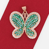 Pink Shell Butterfly Charms Golden Plated DIY Jewelry Making