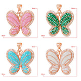 Pink Shell Butterfly Charms Golden Plated DIY Jewelry Making
