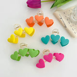 Sweet Candy Frosted Heart Hair Claw for Girls