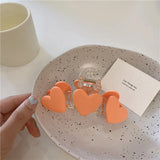 Sweet Candy Frosted Heart Hair Claw for Girls
