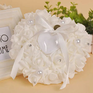 Heart Shape Ring Box with Rose Flowers - Valentine Gift