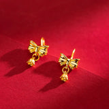 Romantic Bow Knot Bell Orchid Necklace Ring Set