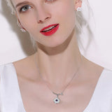 Romantic Glamour Crystal Plum Necklace