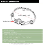 Heart-Shaped Bracelet 925 Sterling Silver Zircon Party Gift