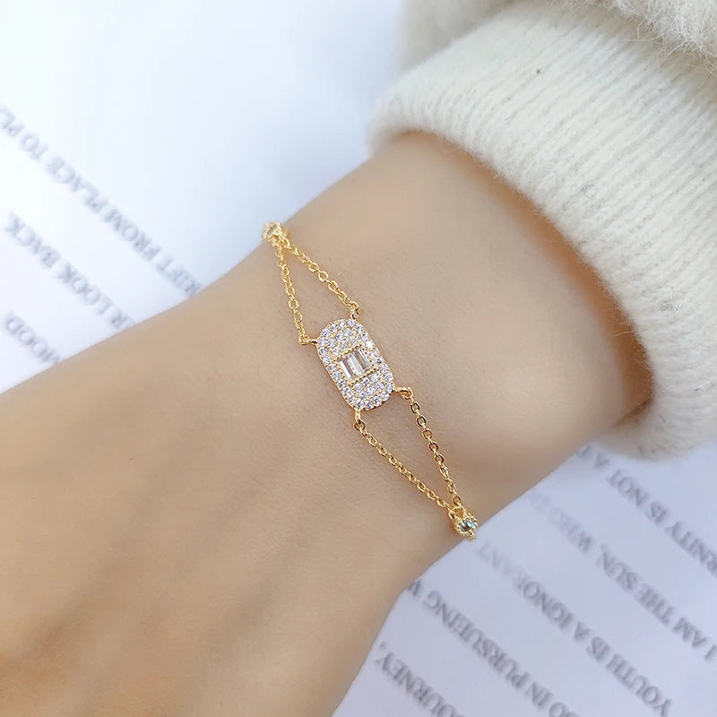Zircon Ellipse Bracelet for Women Party Jewelry