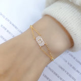 Zircon Ellipse Bracelet for Women Party Jewelry