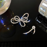 Rhinestone Butterfly Bow Ear Cuff Clip Earrings Crystal Jewelry