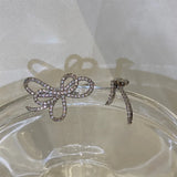 Rhinestone Butterfly Bow Ear Cuff Clip Earrings Crystal Jewelry