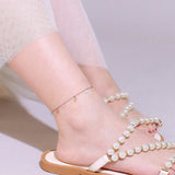 Sterling Silver Leaf Pendant Anklet Chain Bracelet for Women