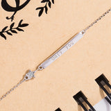 Sterling Silver Love Bracelet One-Word Lettering Gift