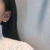 Sweet Small Alloy Bow Clip Earrings Mini Pearl Clip Earrings No Piercing