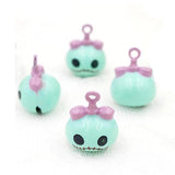 Skull Charm Bells Bracelet Necklace Pendant Craft Jewelry Findings