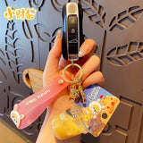 Summer Shiba Inu Liquid Keychain Drink Cup Bead Quicksand Drift Bottle