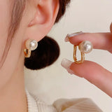Sweet Temperament Pearl Light Earrings