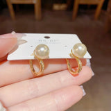 Sweet Temperament Pearl Light Earrings