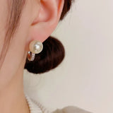 Sweet Temperament Pearl Light Earrings