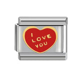 Sweet Italian Heart Charm Bracelet Stainless Steel Jewelry