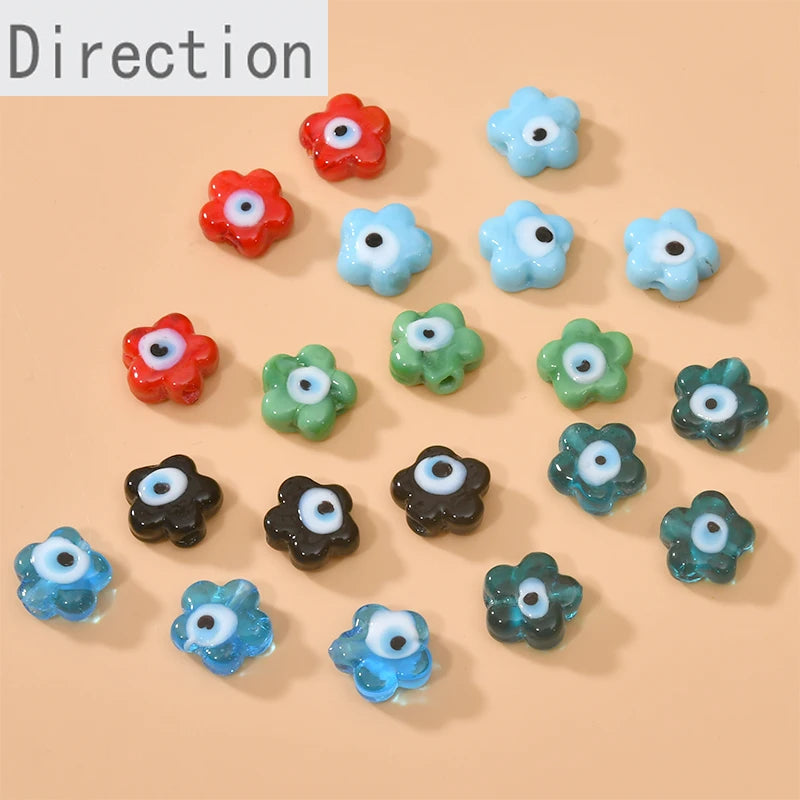 Sweet Flower Eyes Demon Eyes Bracelet Necklace Jewelry DIY