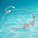 925 Silver Star Charm Bracelet