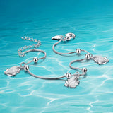 Sweet Frog 925 Sterling Silver Anklet Small Animal Foot Accessories