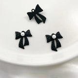 Alloy Bow Pendant Earring DIY Jewelry Material