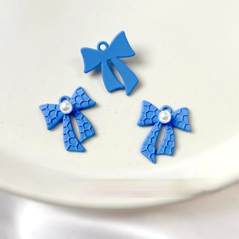 Alloy Bow Pendant Earring DIY Jewelry Material