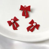 Alloy Bow Pendant Earring DIY Jewelry Material
