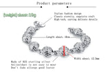 Sterling Silver Flowers Bracelet Women Charm Fine Jewelry