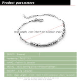 925 Sterling Silver Lucky Bead Bracelet for Women