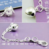Sweet Romantic Bell Anklet 925 Sterling Silver Crown Anklets for Women