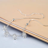 925 Sterling Silver Crown Anklet for Women