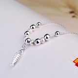 Sterling Silver Fish Bone Anklet for Women
