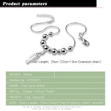 Sterling Silver Fish Bone Anklet for Women
