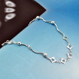 925 Silver Heart Bracelet for Women Party Accessory