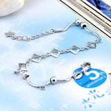925 Silver Heart Bracelet for Women Party Accessory