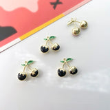 Cherry Pendant Jewelry DIY Girl Earrings Headdress Necklace
