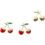 Cherry Pendant Jewelry DIY Girl Earrings Headdress Necklace