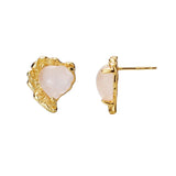 Pink Crystal Love Earrings S925 Sterling Silver