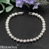 Zircon Bracelet 18.5cm Women Bracelets Wedding Jewellery Party Present