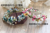 Sweety Bridal Hair Accessories Pink&Blue Flower Vine Branch Headband Tiara