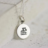 Swim Necklace Sterling Silver Swimmer Necklace Gift for Swim Team